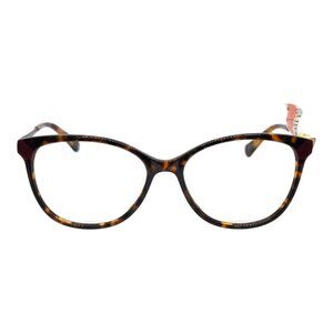 True Religion Tortoise Cat-Eye Glasses With Clear Lenses 56-16-145